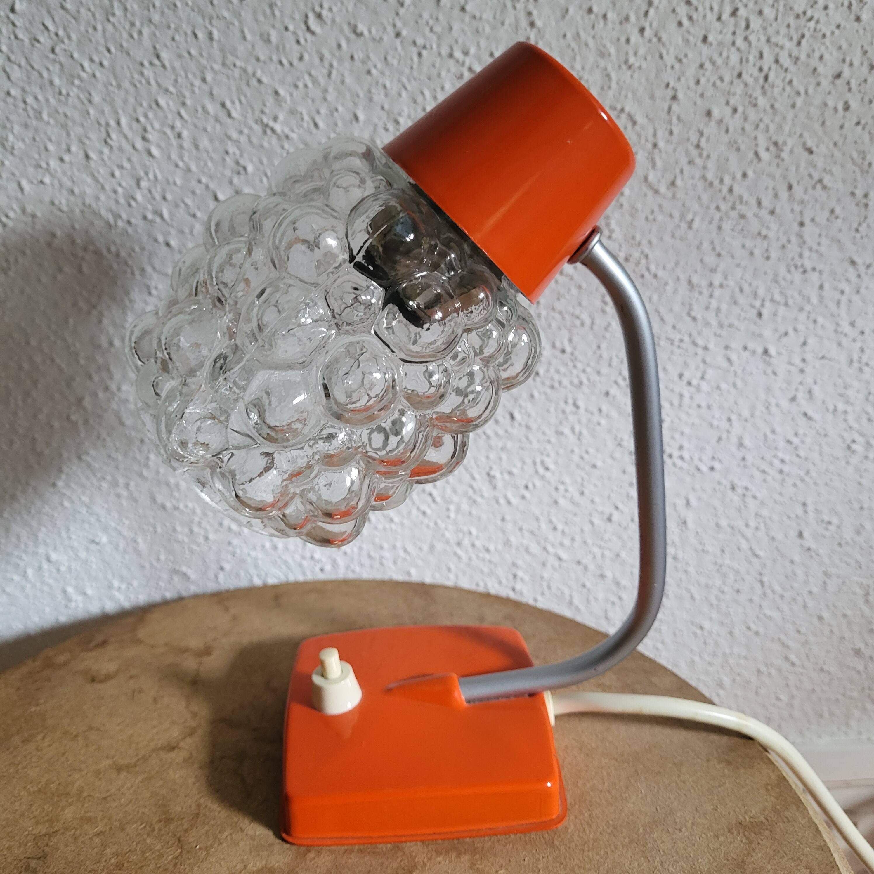 Orange pop bedside lamp 1970