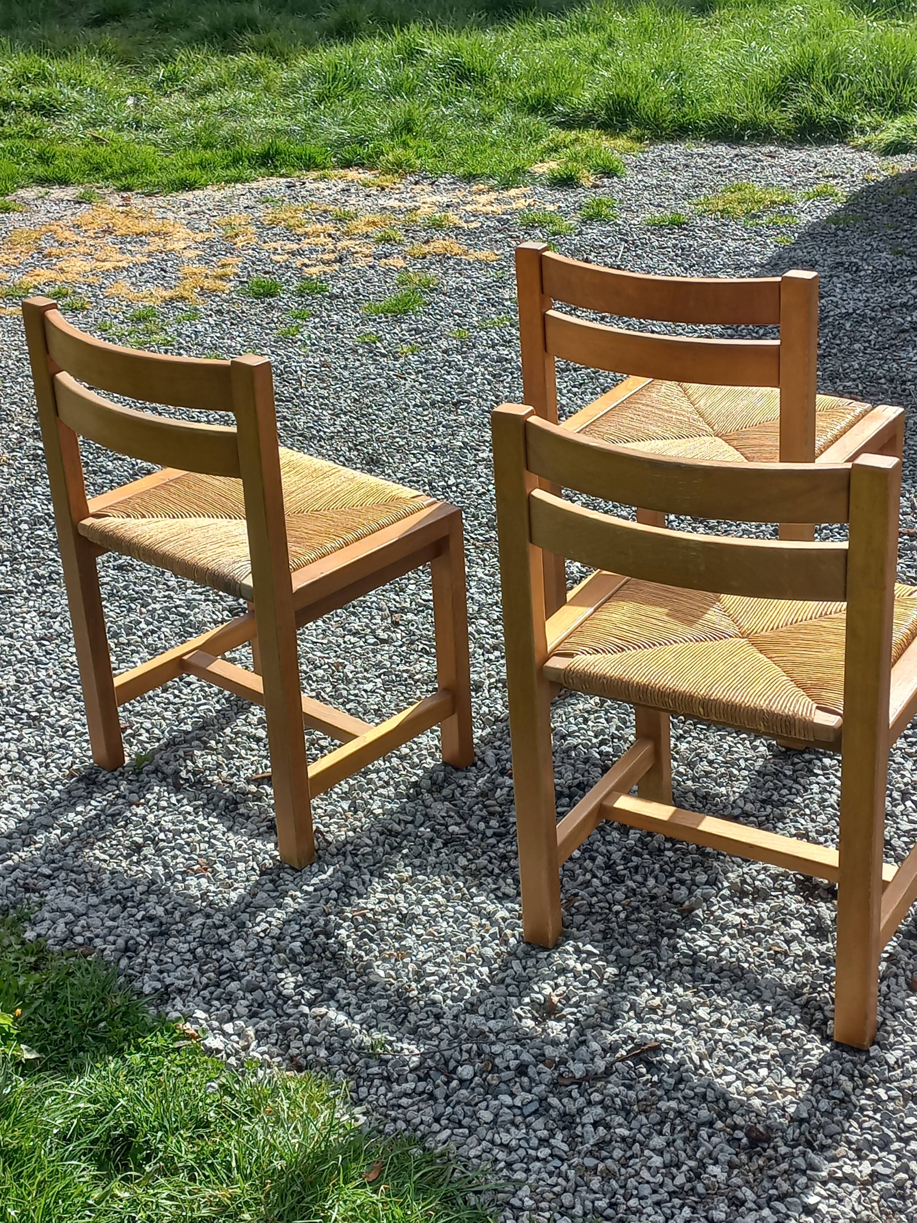 Set of 3 chairs from Regain in solid elm.