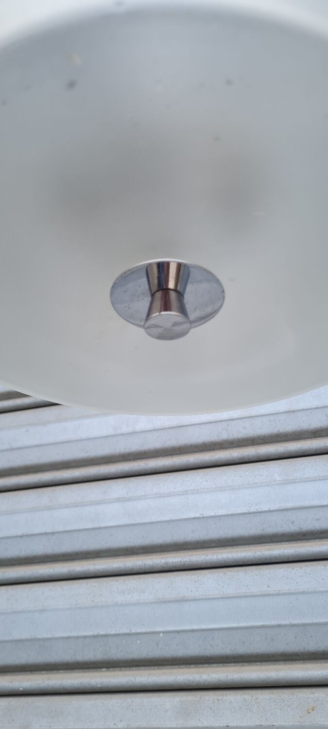 Czechoslovakian frosted glass pendant light