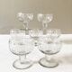 Antique engraved crystal aperitif glasses