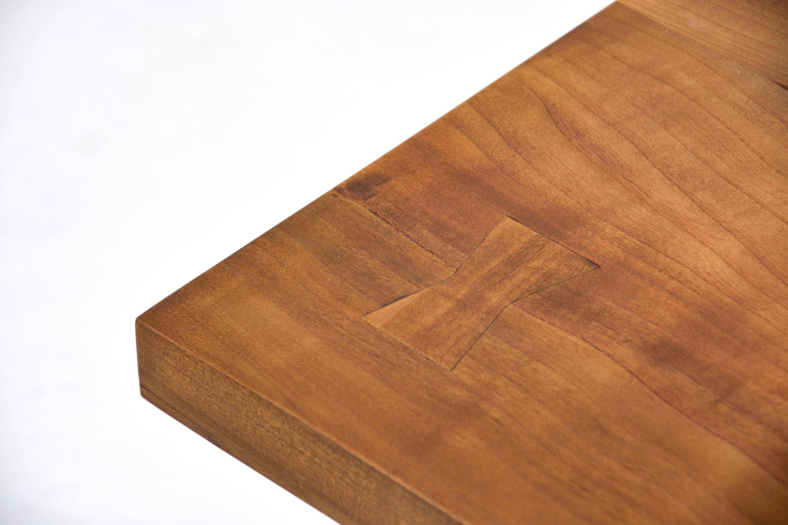 Large coffee table ONDA, cherry and walnut