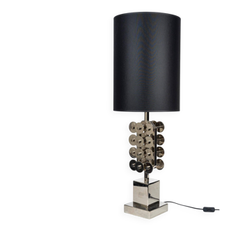 1970s vintage chrome table lamp