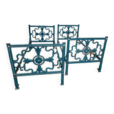 Pair of Empire style beds in patinated cast iron 20th century