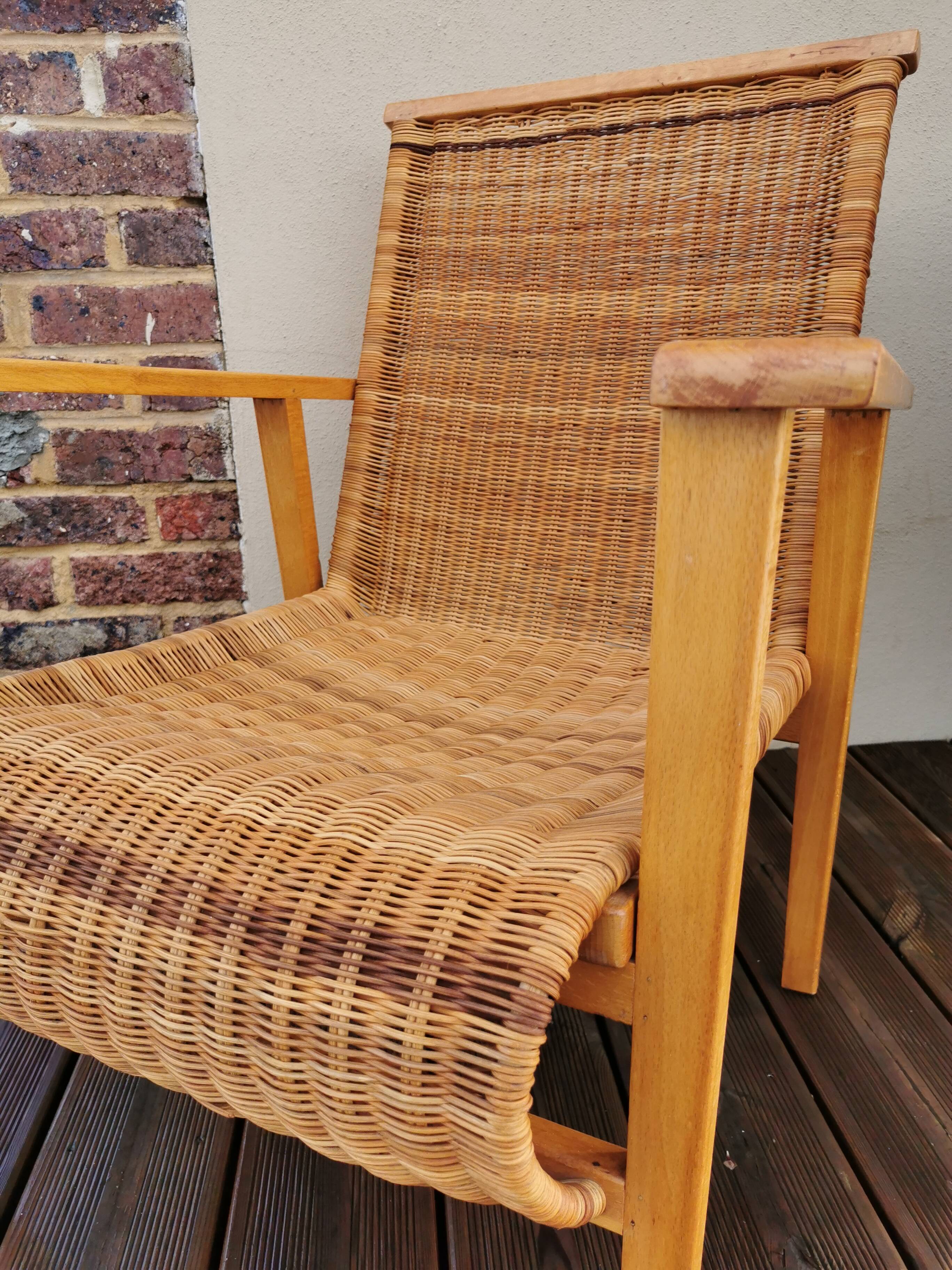 Wicker armchair