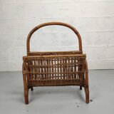 Vintage bamboo magazine holder
