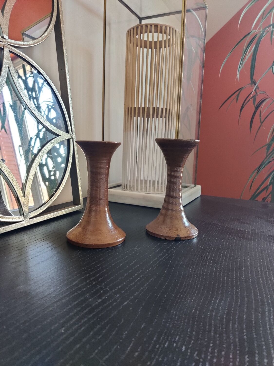 Pair of candle holders