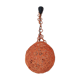 Orange ball hanging lamp with rope and rattan rope 1970