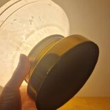 Art Deco glass touch lamp in pink Clichy glass