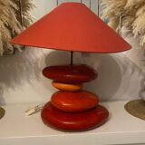 Vintage 1980s chestnut François pebble lamp