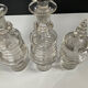 Set of 3 Art Deco crystal bottles