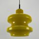 Large yellow glass pendant light by Peill and Putzler XL 1960