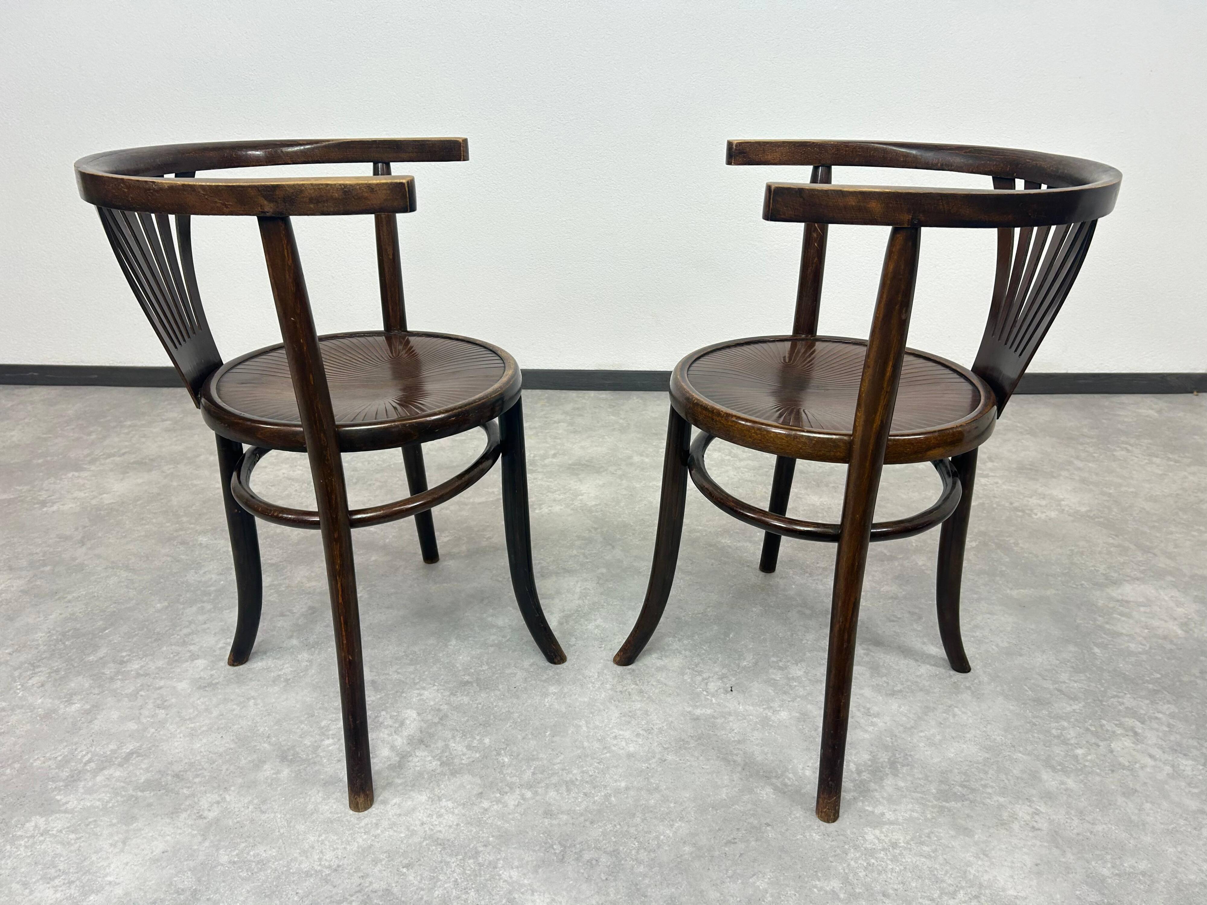 Set of 4 dining chairs by Thonet Debrecen
