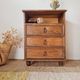 Small vintage wooden piece of furniture with 3 drawers - small chest of drawers.