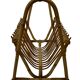 Vintage Rattan Magazine Basket Newspaper Rack 60s Rohe