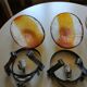 3 blown glass wall lamps