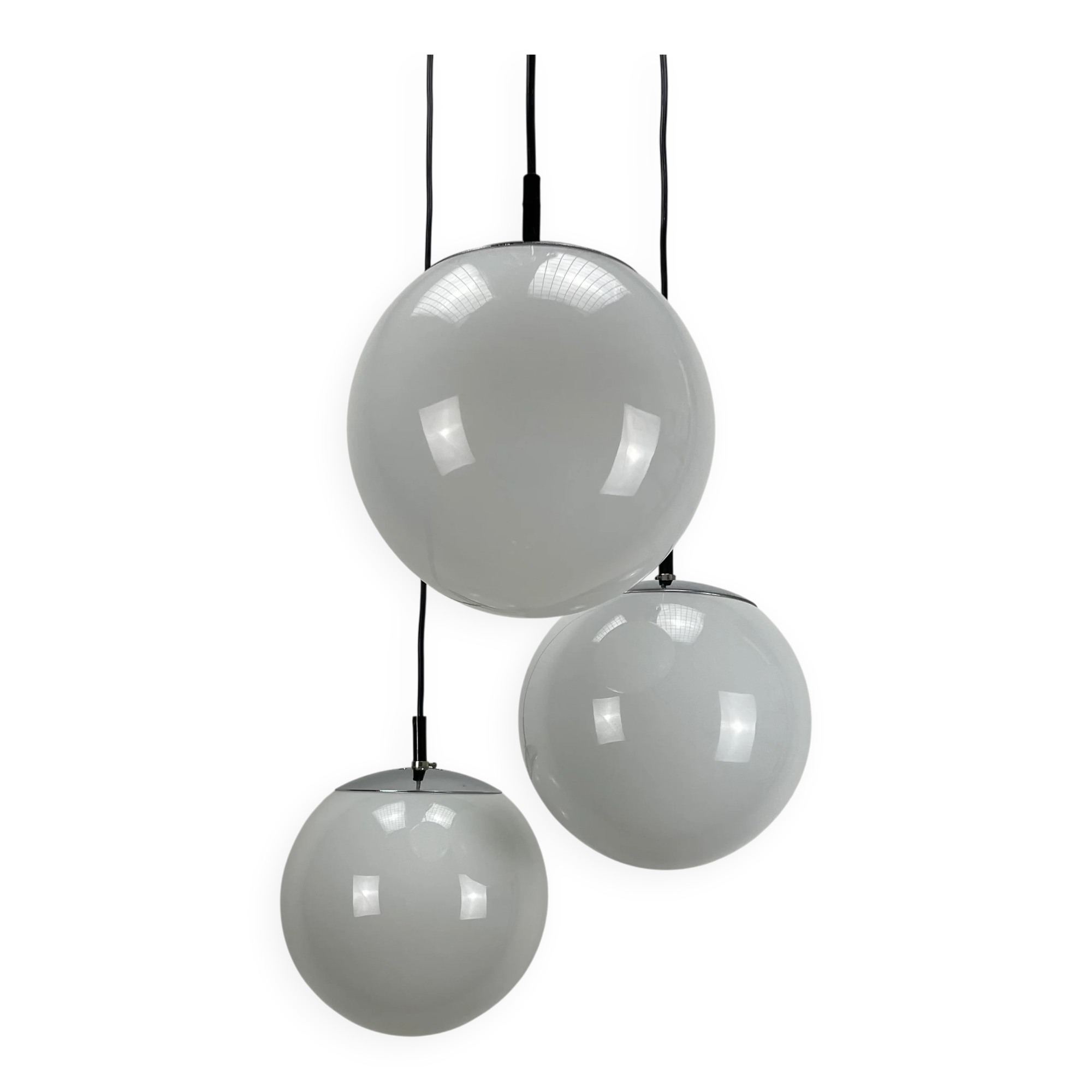 Suspension globe cascade MIST by RAAK Amsterdam 'Morning Mist', pendant lamp, 1970