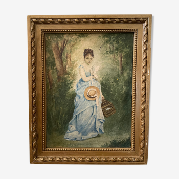 Jeune fille aux colombes tableau 1860