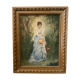 Young girl with doves painting 1860