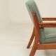 Vintage pair armchair mint green upholstery fully refurbished