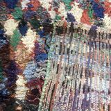 Berber rug Boucherouite, unique handcrafted piece