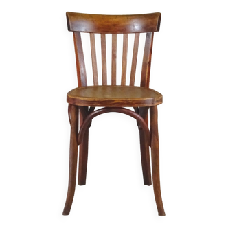 Chaise fischel bistrot à 5 barreaux assise bois 1935