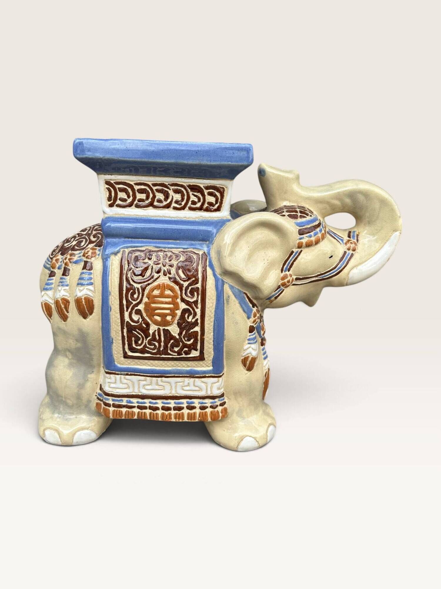 Elephant ceramic side table