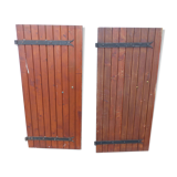 Lot of 2 flaps of full wooden shutters