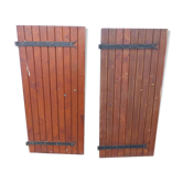 Lot of 2 flaps of full wooden shutters