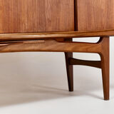 Mi-high teak sideboard, Jens Ærthøj Jensen & Tage Molholm, Denmark, 1960