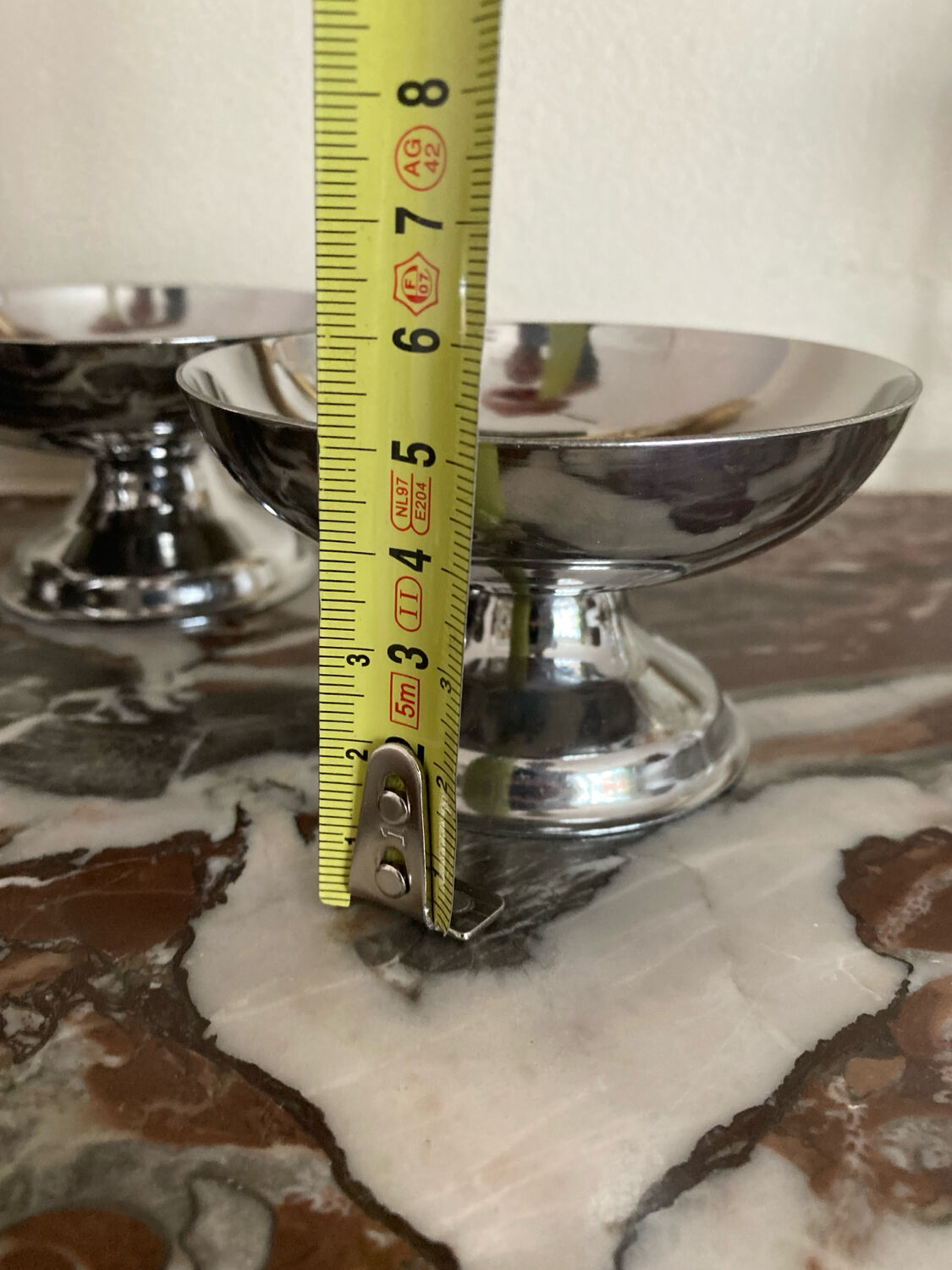 6 stainless steel ice cream bowls