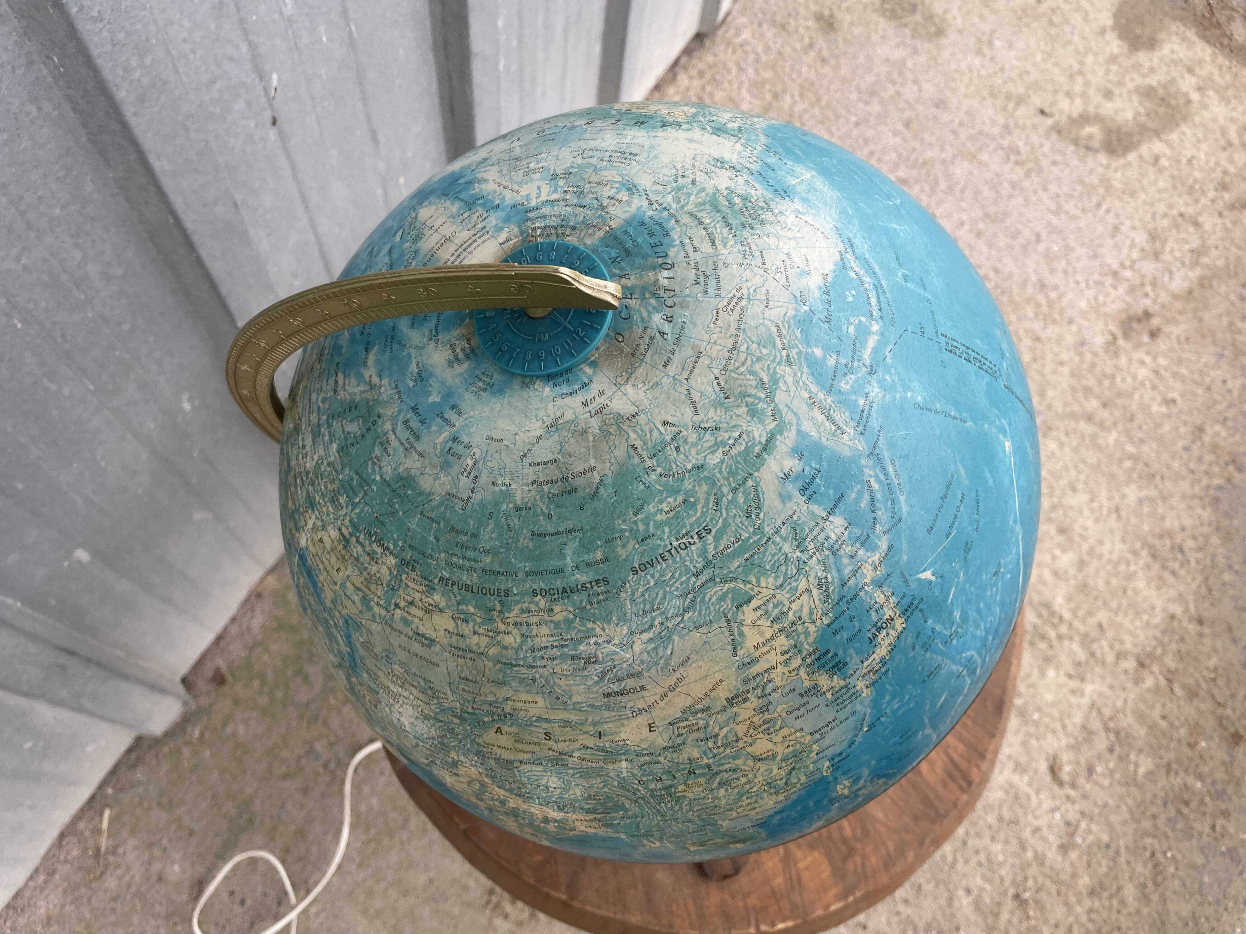 Illuminated Earth Globe
