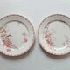 Lot of 2 Antique Plates Sarreguemines Model Carmen Red (Li)