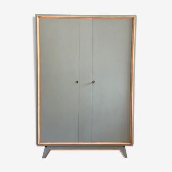 Armoire pieds compas & bois brut