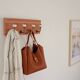 Wall coat rack 40 cm – 4 ceramic hooks | Vintage style
