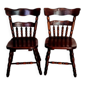 paire de chaises saloon - bois