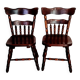 Pair of solid wood saloon chairs from the 60s and 70s