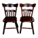 Pair of solid wood saloon chairs from the 60s and 70s