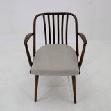 1960s Antonin Suman Set of Six Beech Dining Chairs, Restored