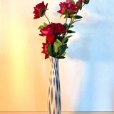 White and Blue Porcelain Vase by Jindřich Marek for Royal Dux, Czech Republ