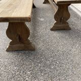 Pair of oak benches