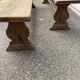 Paire de bancs en chêne
