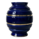 Royal blue vase with gold edging
