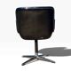 Charles Pollock Executive office chair Knoll black leather 1960
