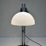 70's table lamp in glass and metal produced by Zonca
