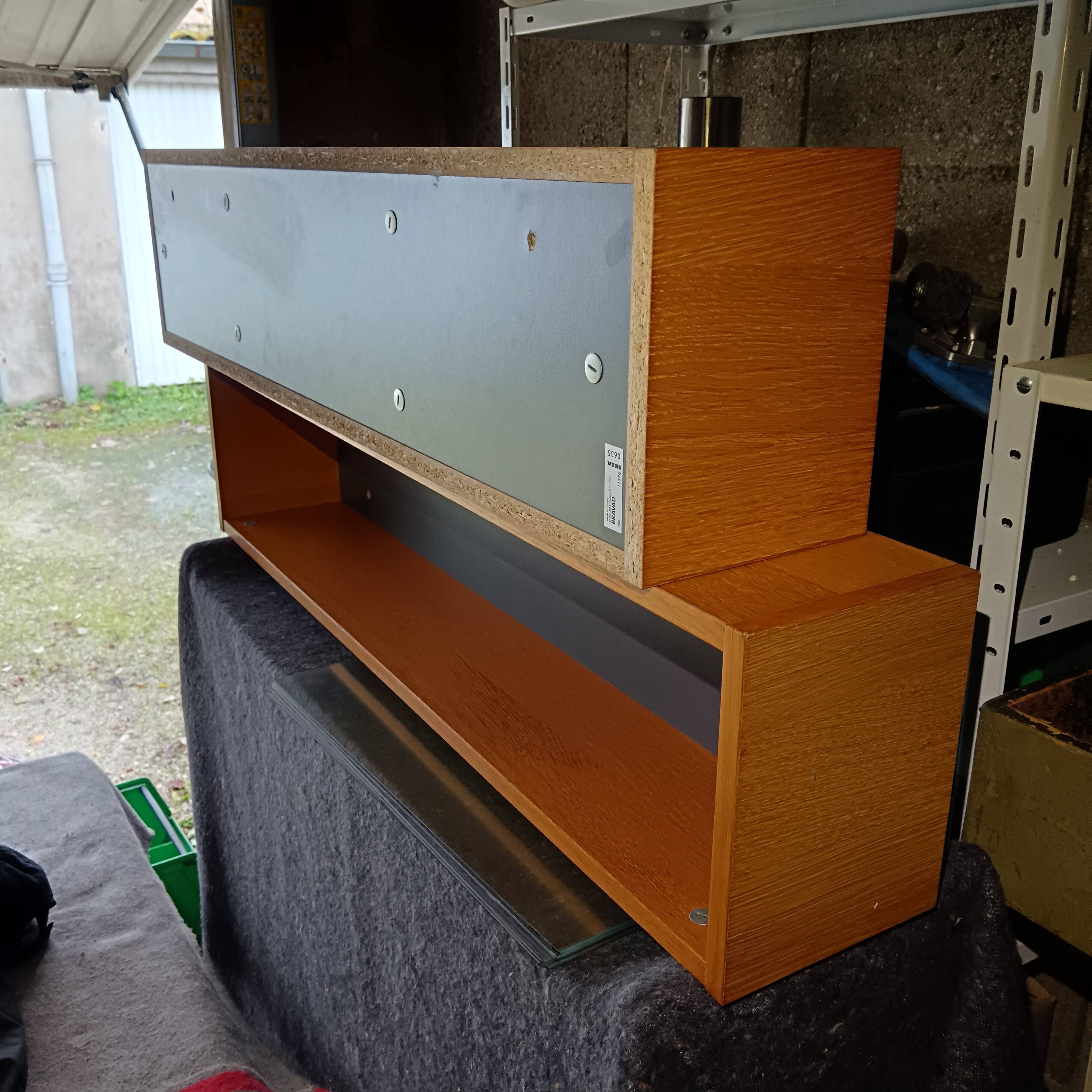 Ikea Bravad shelves 1980 made in Croatia, set of 2