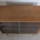 Vintage display cabinet in light wood, 1970s.
