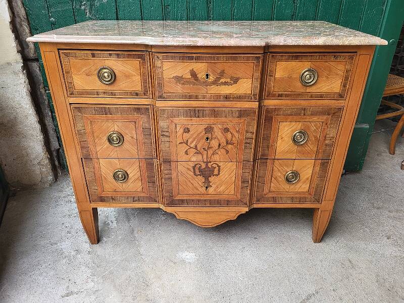 LOUIS XVI STYLE MARQUETRY 3-DRAWER CHEST
