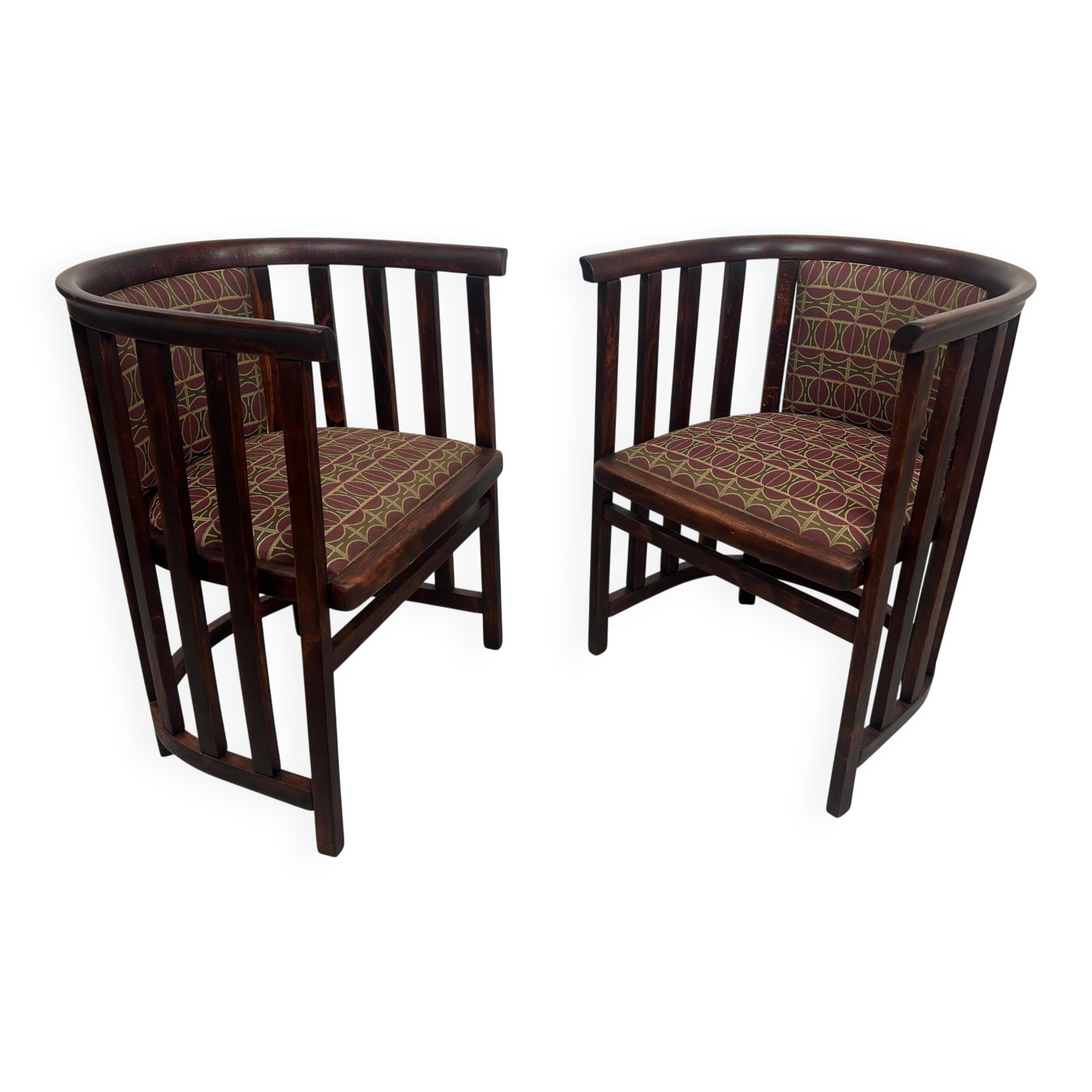 Secession Fledermaus armchairs by Josef Hoffmann