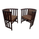 Secession Fledermaus armchairs by Josef Hoffmann