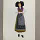 Lithograph national costumes - the Alsatian